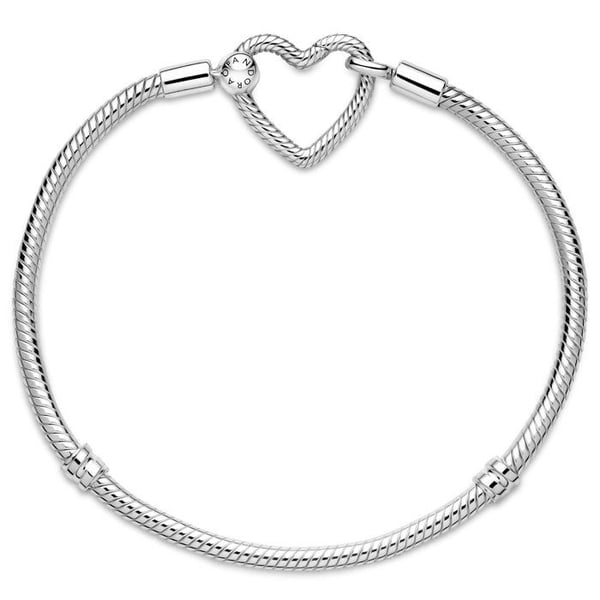 Armband - Pandora - Coeur Composable - 19 cm - Silver - Dam - Grå