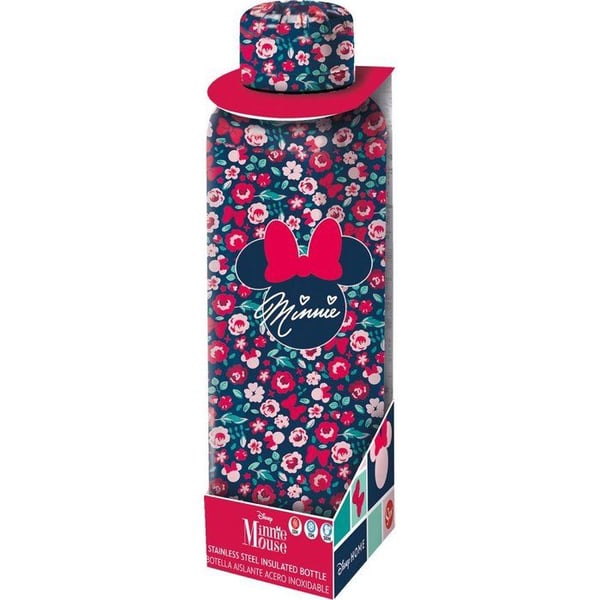 Fruktiga Drycker Stor Isolerad Flaska Minnie 515 Ml, Rostfritt Stål, Tvättbar och Återanvändbar