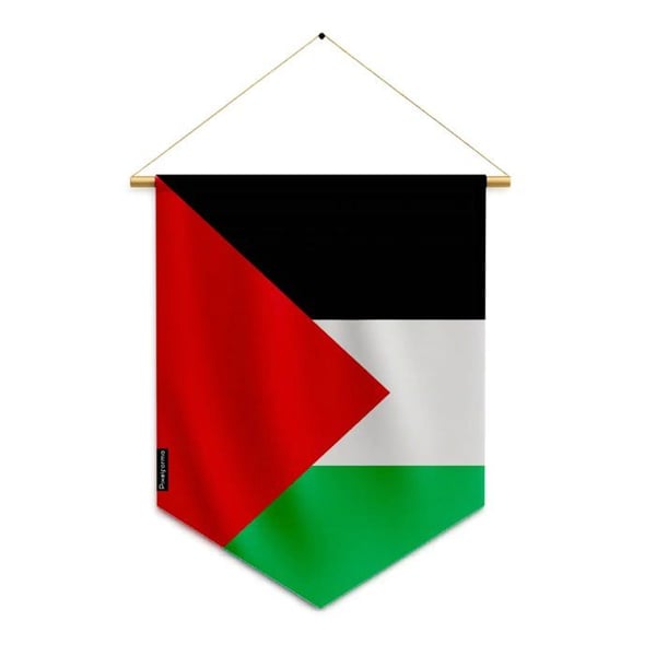 Fanion – Palestinas flagga – 30 x 45 cm – Polyester – Att hänga – Pixelforma