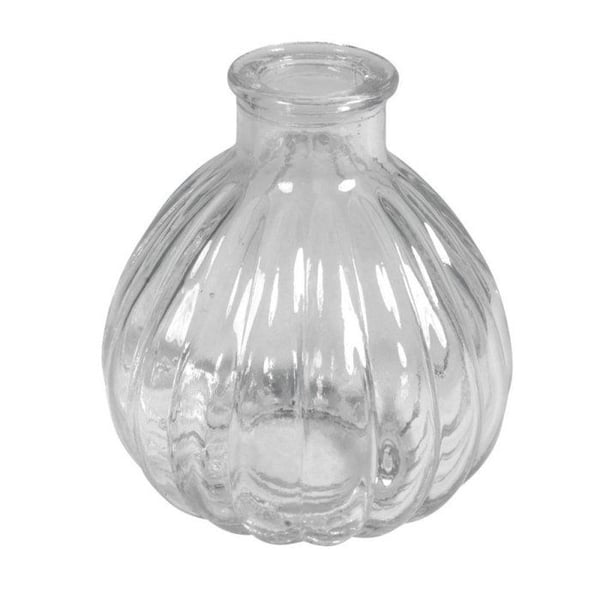 Set mini - vaser bombade, räfflade, 7cmø, 8cm, 100ml, kit 2 st