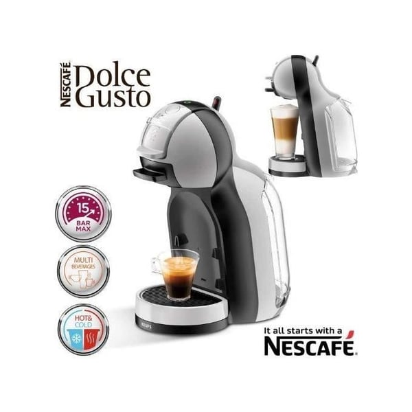 Kaffemaskin - KRUPS KP123B10 - Dolce Gusto MINI ME - Arctic Grey - 0,8L tank - 1500W