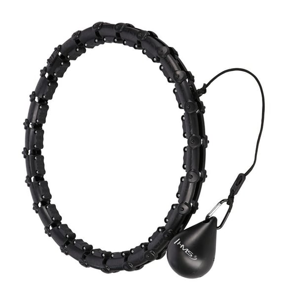 Fitness hoop med vægt - HMS - Justerbar 60-118 cm - 14-24 elementer - ABS + PP - Kuglelejer i rustfrit stål