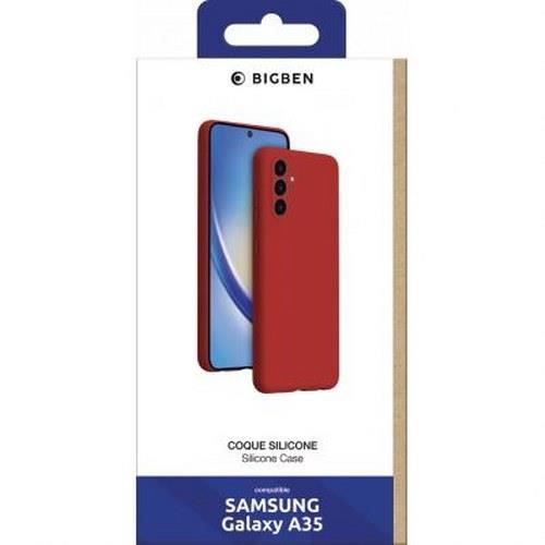 Skydd för Samsung Galaxy A35 - BIGBEN CONNECTED - Silicone SoftTouch - Röd - Stötabsorberande - Mjuk