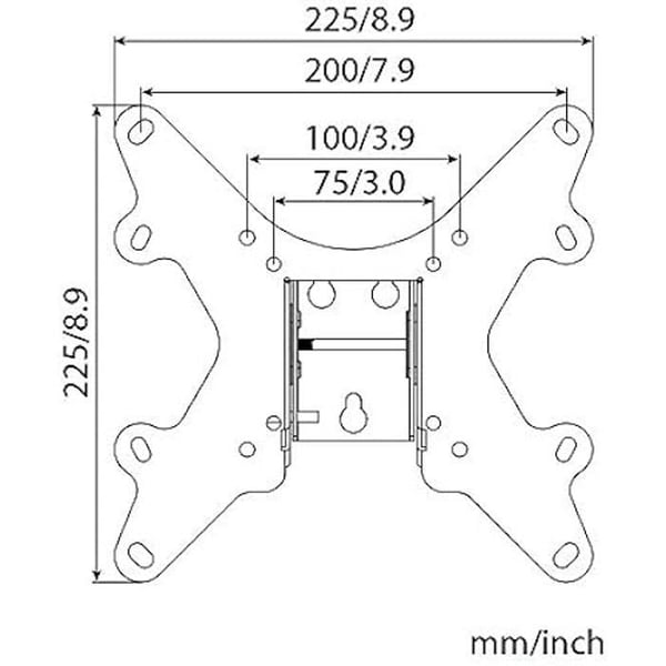 Stöd för vinklingsbar TV - HAEGER - WB-T37.019A - 23"-37" - 37 kg - Universell VESA