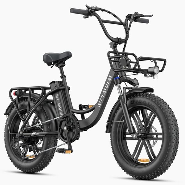 Elcykel ENGWE L20 Boost - Lågt ramsteg - 250W - Moment sensor - Justerbart säte - Räckvidd 126 km - Svart