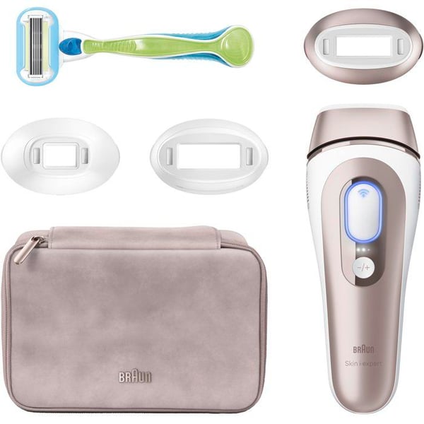 Epilator med pulserande ljus - BRAUN - IPL PL7253 - 240 V - 400 000 blixtar - Roséguld / Vit