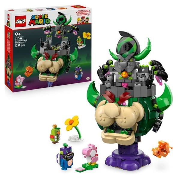 LEGO Super Mario 72042 Prins Florian och Bowser-slottet - Spel för barn från 9 år