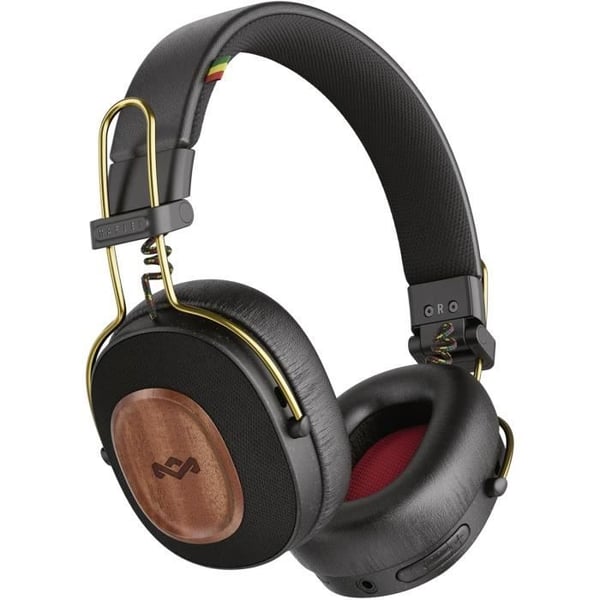 Trådlösa Hörlurar - MARLEY - Positive Vibration Riddim - Bluetooth 5.3 - 50 Timmars Batteritid - Rasta