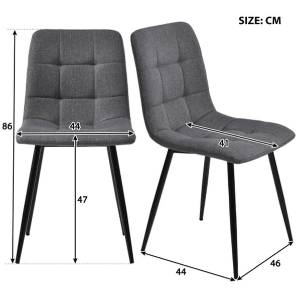 Spisebord - MUVOE - Rektangulær - 4 pladser - Grå - Gyldne ben