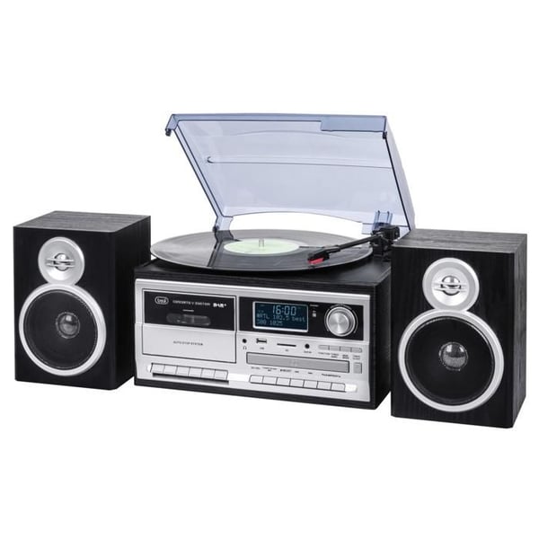 Pladespiller - Trevi - TT 1072 DAB - 3 hastigheder - Bluetooth - Kassetteoptager