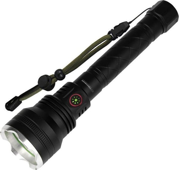Multisport pannlampa Esperanza - EOT068 - Svart ficklampa, uppladdningsbar LED-ficklampa
