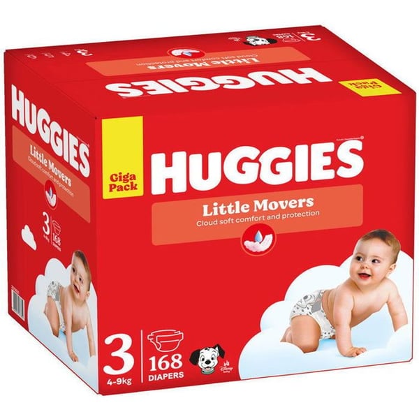 HUGGIES Little Movers storlek 3 (168 st)