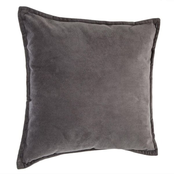 Coussin "Lilou" Effet velours 45 x 45 cm Atmosphera - Mörkgrå