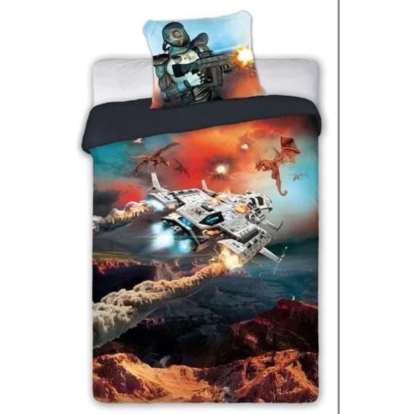 Sängkläder - Gamer - 140x200 cm - Flerfärgad - Duvet och örngott - Maskintvättbar