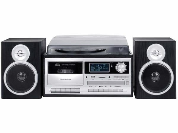 Pladespiller - Trevi - TT 1072 DAB - 3 hastigheder - Bluetooth - Kassetteoptager