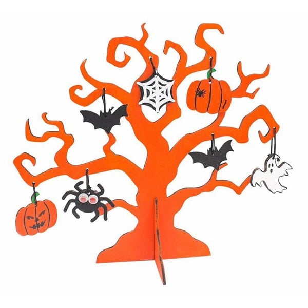 MégaCréa DIY - Skrämmande träd och träformer för Halloween 22,5 x 20,5 cm