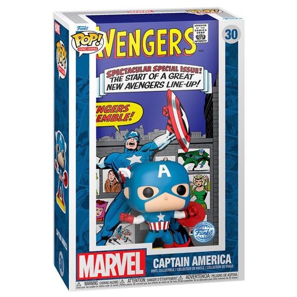 Dekorativ figur - FUNKO - Captain America - Blå - Plast - Modern design