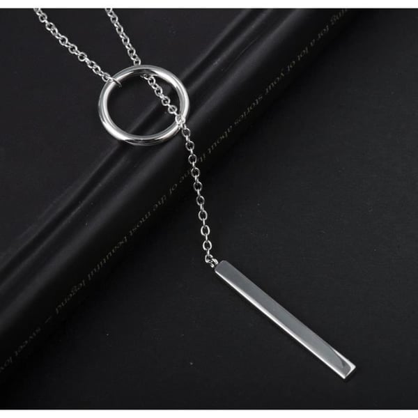 Halsband - 1MDA00 - Sterling Silver - Längd 76 cm - Cirkel 1,4 cm - Stång 3 cm