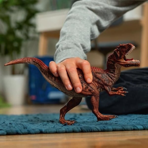 Allosaurusfigur, med realistiska detaljer, för barn från 4 år och uppåt, SCHLEICH 15043 Dinosaurier