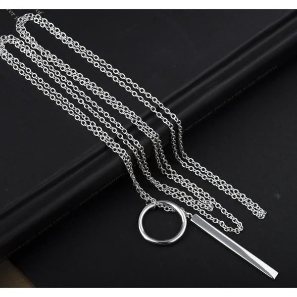 Halsband - 1MDA00 - Sterling Silver - Längd 76 cm - Cirkel 1,4 cm - Stång 3 cm