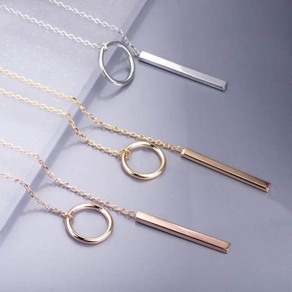 Halsband - 1MDA00 - Sterling Silver - Längd 76 cm - Cirkel 1,4 cm - Stång 3 cm