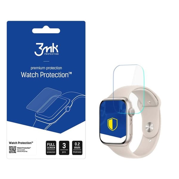Beskyttelsesfilm - 3MK - ARC+ - Apple Watch 8 45mm - Ultra-gennemsigtig - 3 stk.