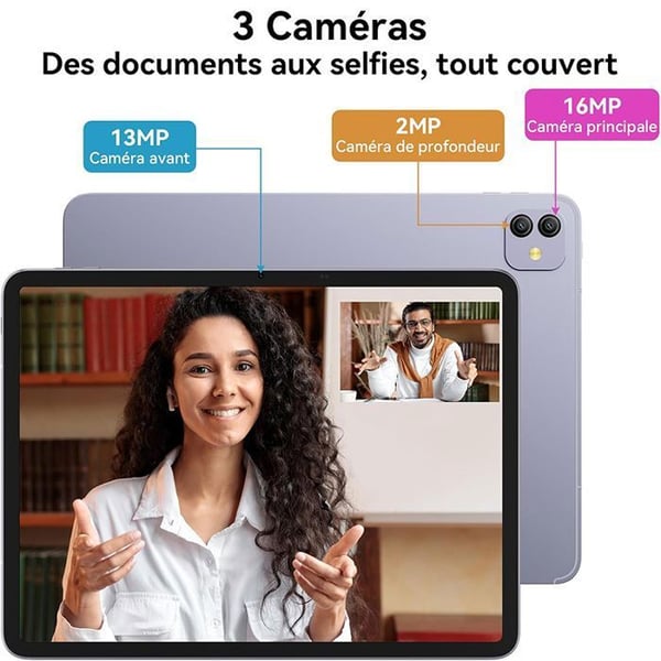 BLACKVIEW LINK8 12.7" Touchscreen Tablet, 2K, 90Hz, 18GB RAM + 256GB ROM, 8400 mAh, Android 15 Blå Tablet, med Tangentbord + Stylus + Mus