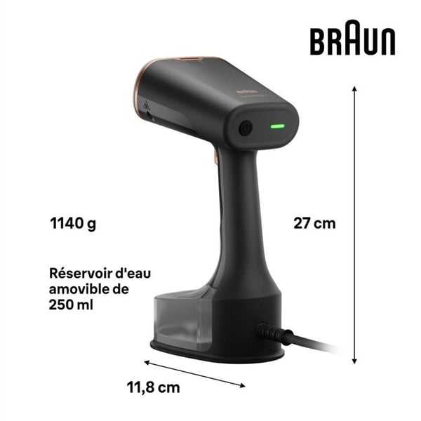 Damper - BRAUN - GS7077BK - 1600 Watt - 1,14 kg - Sort