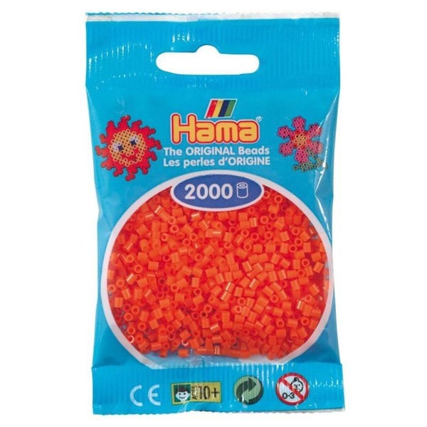 Hama - 2 000 mini pärlor (små pärlor Ø2,5 mm) orange