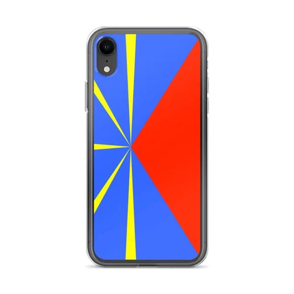Telefonfodral – Flagga för La Réunion – Kompatibel med iPhone XR – Flexibelt etui – Slitstarkt och stöttåligt - Silikon - Pixelforma