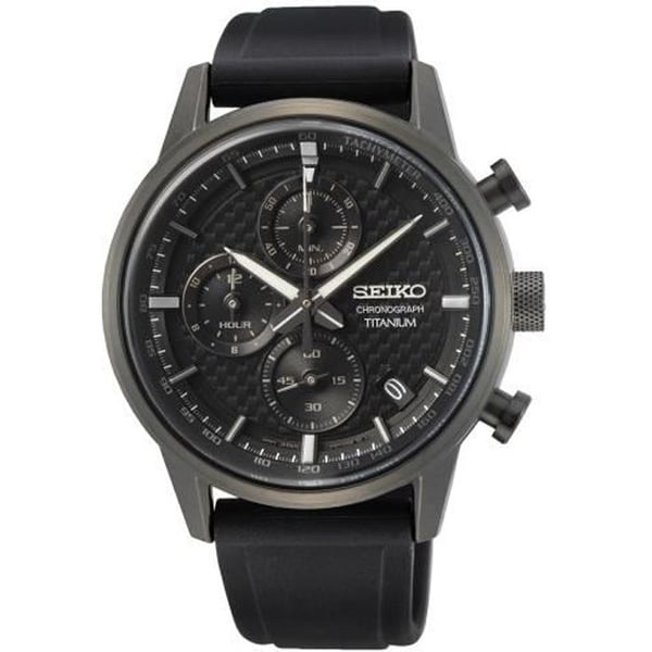 Klocka - SEIKO - Sport - Titan - Svart - Vattentät 100m