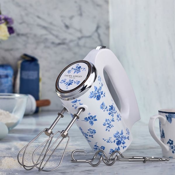 Handmixer 300W - Laura Ashley - China Rose - Flera hastigheter, robusta och hållbara vispar och krokar i rostfritt stål