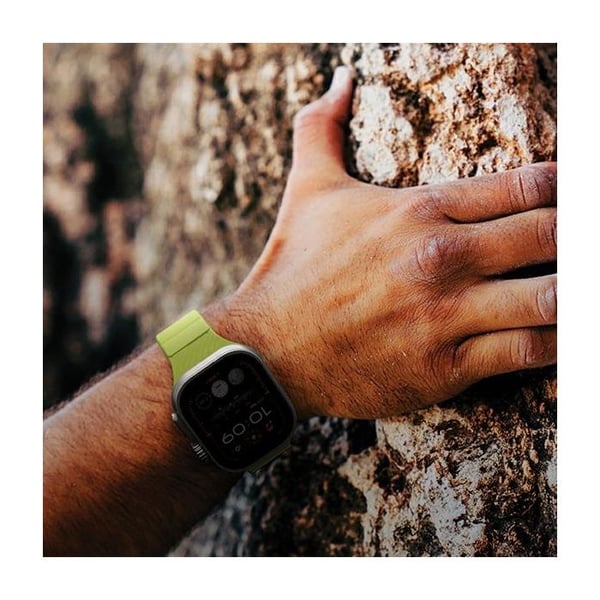 Uniq FKM Stride gummibånd til Apple Watch Series 1/2/3/4/5/6/7/8/9/SE/SE2 38/40/41 mm, mint/grøn is