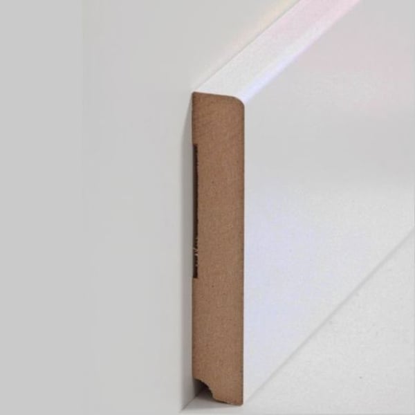 PROVISTON MDF-sockel 19 x 115 x 2500 mm Vit att limma, skruva &amp; spikbelagd MDF-kärna 62,5 meter | 25 stycken