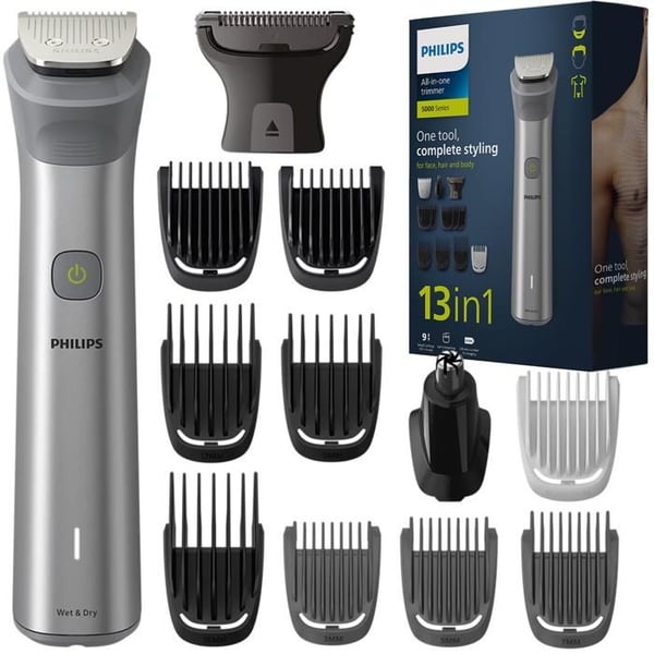 Multifunktionsklippare - Philips - MG5930 65 - Ansikte Kropp Hår - 13 i 1 - Vattentålig - 120 min