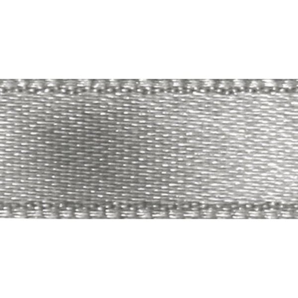 Satinband, 7 mm, rulle 10 m, silver