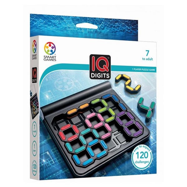 Sällskapsspel - SMART - IQ Digits - 120 utmaningar - 10 bitar - Från 7 år