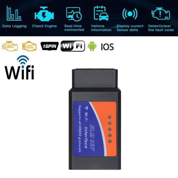 Pour BMW E90 E46 E60 E39 E36 E87 E84 X5 E70 X3 X6 M3 M5 WIFI ELM327 OBD2 Skanneri Bluetooth ELM327 OBD2 Skanneri Sininen