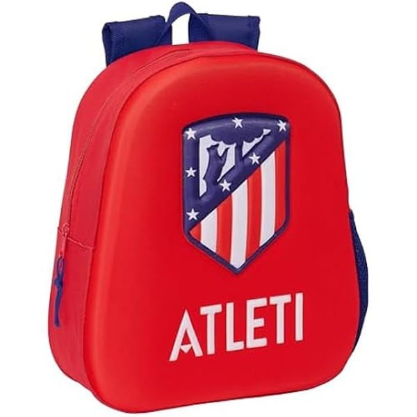 Ryggsäck - SAFTA - Atletico De Madrid - Thermoformad 3D - Röd - Fick för vattenflaska