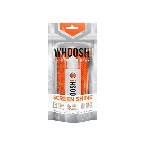 WHOOSH – Rengöringsspray för skärm Go, Bärbar spray 30 ml, Smartphone, Surfplatta, PC, Mac, Utan alkohol, Ekologisk formel
