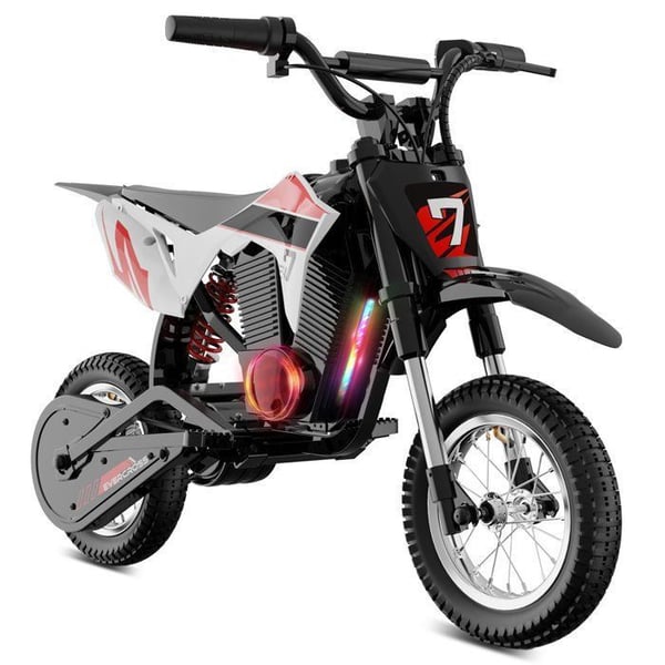 Moto Elektrisk Barn EVERCROSS TECH EV12M Pro, Motor 300W, 3 Hastighetslägen, 15 KM, Däck 12'', Bluetooth Musik Present Rosa