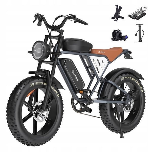 Elcykel - JANSNO - X70M - 20 tum - Motor 750W - Dubbelbatteri 48V - 80 km räckvidd