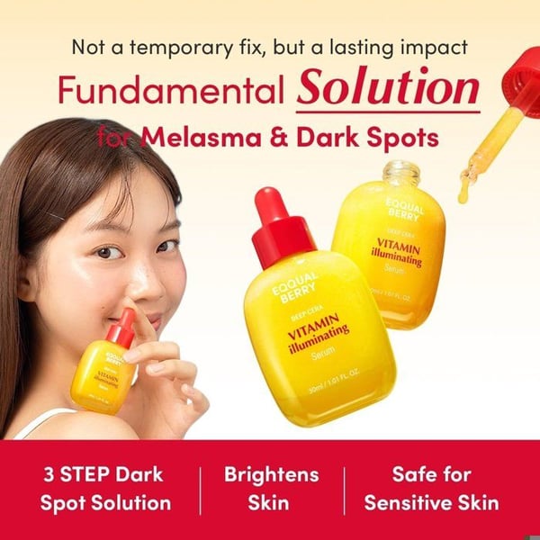 Serum - EQQUAL BERRY - Lysnende Serum - 30ML - Acérola 40% - Hypoallergen - Fugtighedsgivende