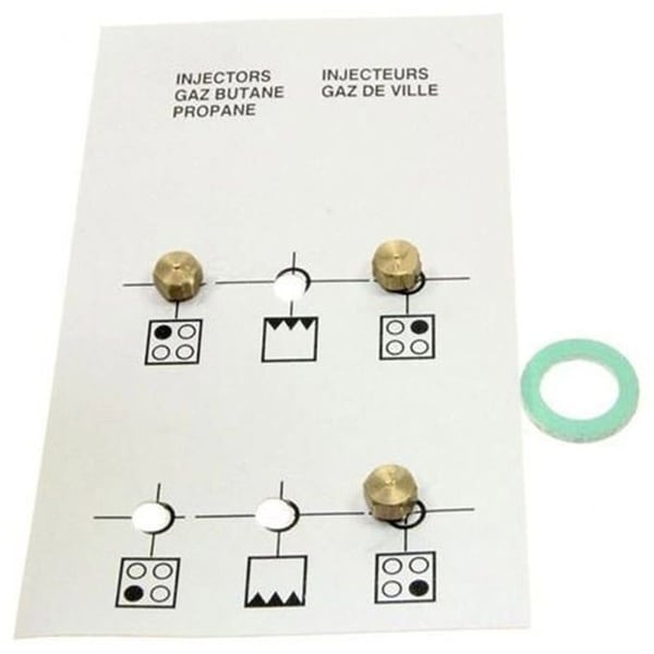 Butaninjektorsats för Beko spis 4431900083 CDF63111DA 7717187604 - Originaltillverkade del