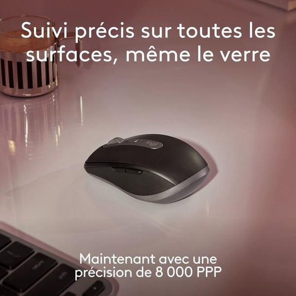 Mus - Logitech - MX Anywhere 3S - Bluetooth - 8000 PPP - USB-C - Ljusgrå