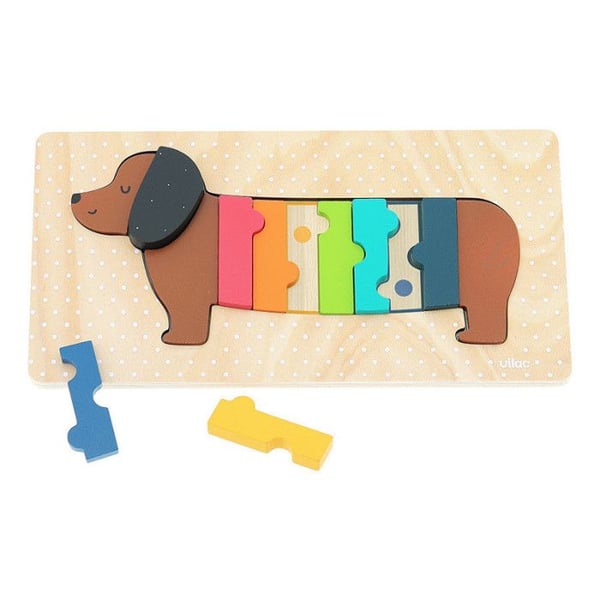 Pussel "Hund" - Beige - L 30 x B 15 x H 2 cm