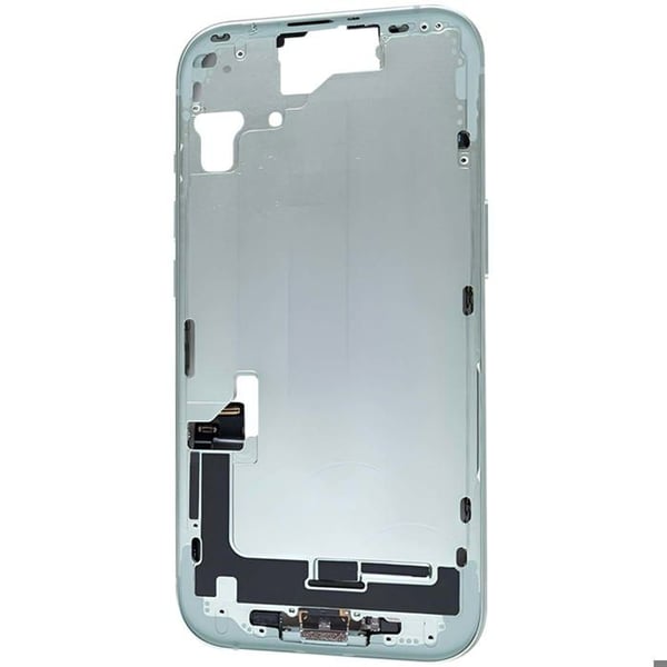 Centralchassi för iPhone 15, ersättningsram i ljusgrön.