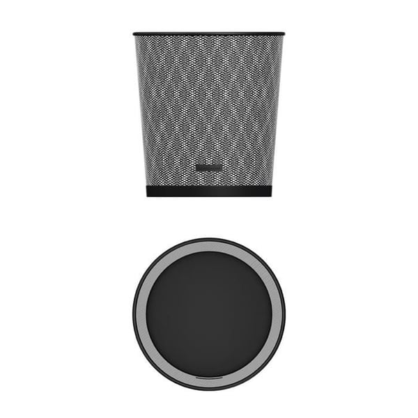 Papperskorg - ErichKrause Kompass - Metall - Rund - 12L - Silver