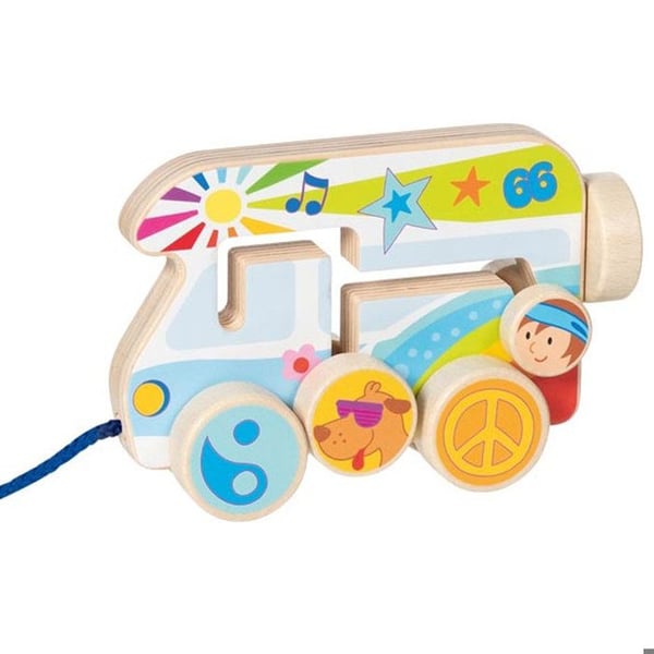 Dragleksak - GOKI - Van - Naturligt trä - Beige - 1-4 år
