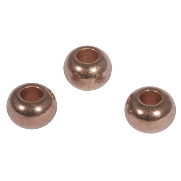 Metallpärla - RAYHER - 6mm - Roséguld - Hål 2mm - Paket med 6 stycken